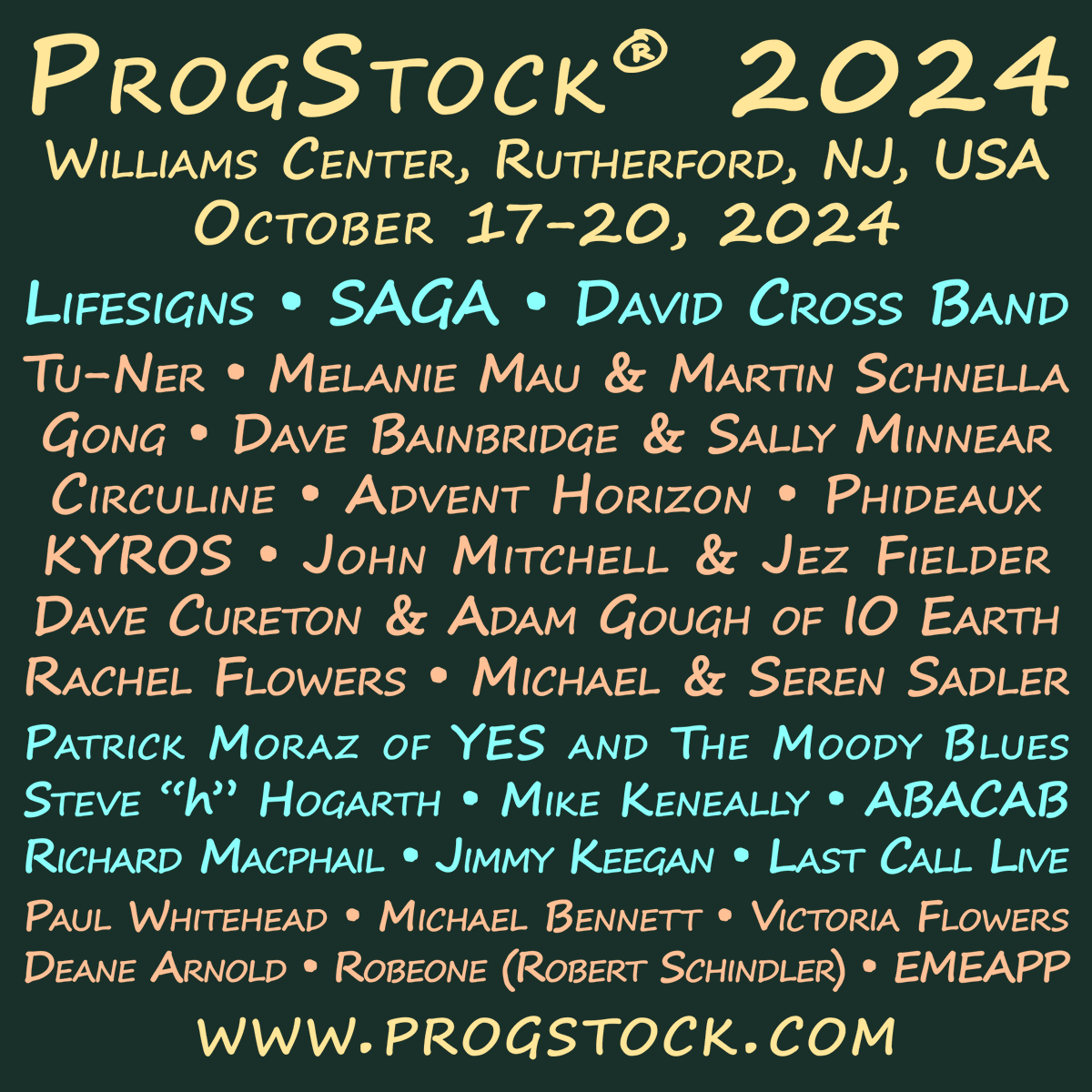 Livestreams for ProgStock 2024 Now Available on StageIt, Opening Acts Officially on the Schedule, Tickets to Sunday Hogarth Q&amp;A now available to Sunday Single-Day Passholders. Back of T-shirt Revealed - Get Yours at the Festival Merch Table. - mailchi.mp/f7b4f2bc25e1/l…