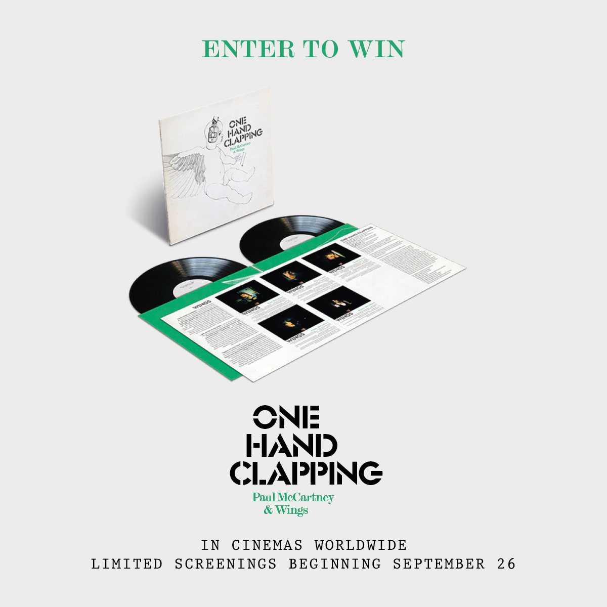 Calling all Paul McCartney &amp; Wings fans 💿 To celebrate One Hand Clapping hitting our screens tomorrow, we've got a super special vinyl to give away!

To enter, follow us, RT this, and tag a friend below 👇