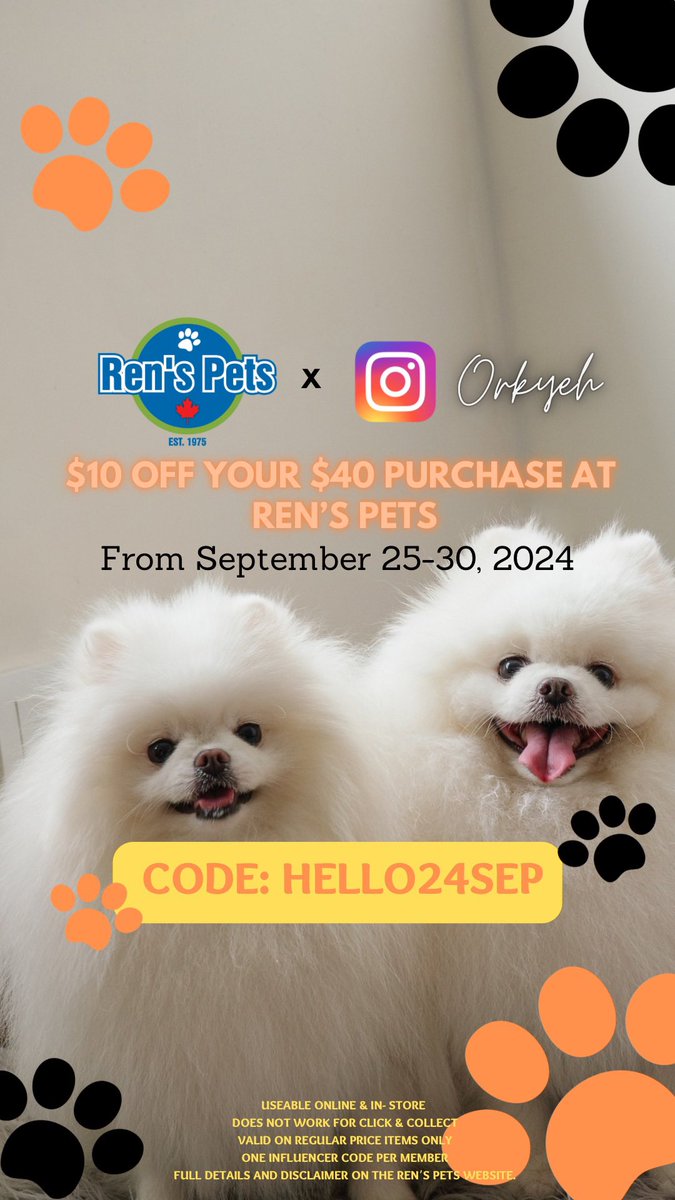 OrkYeh's tweet photo. $10 off #renspets https://t.co/lkWu43ol5H