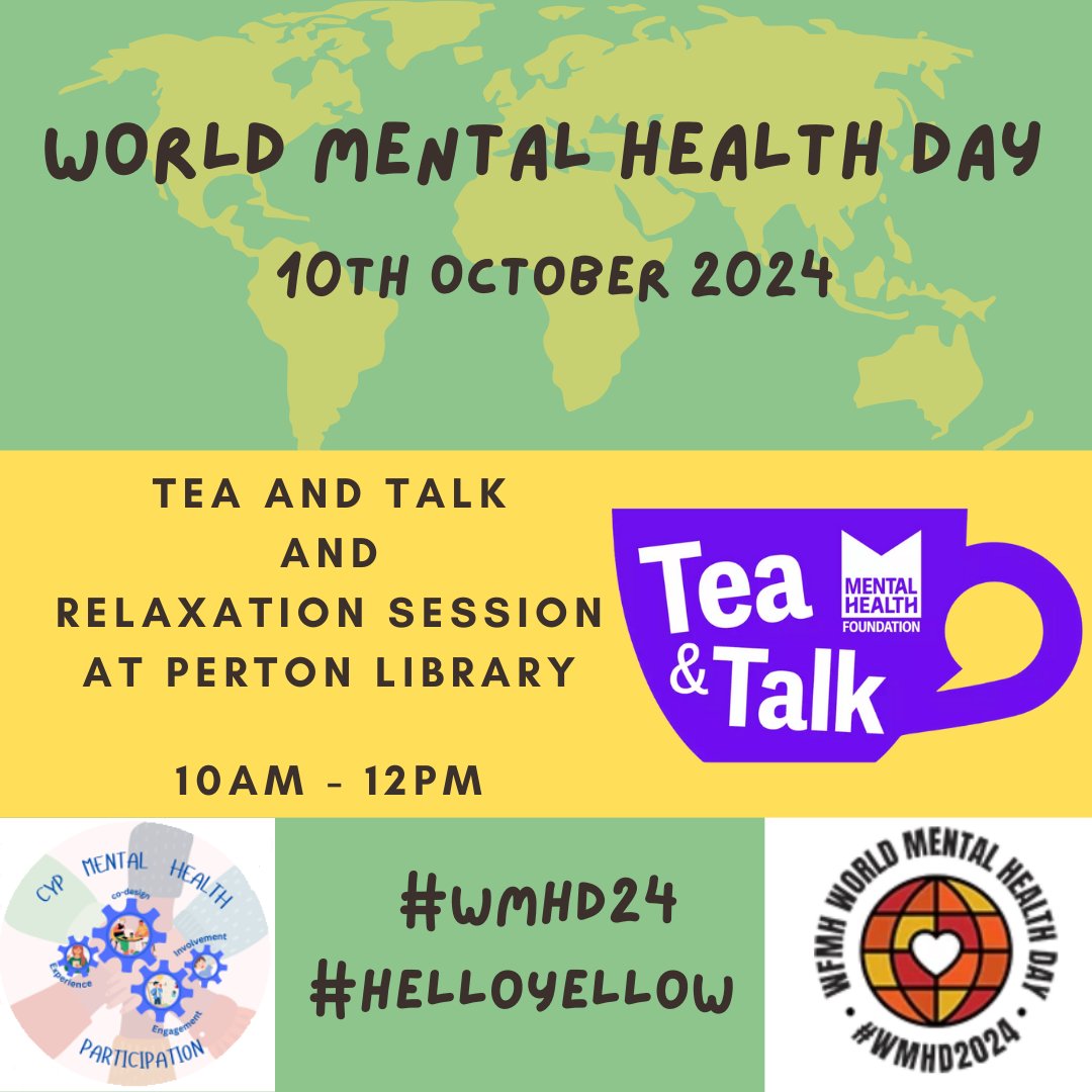 MHparticipation's tweet photo. Celebrate World Mental Health Day with our team on October 10th! Let’s come together to raise awareness, support one another, and promote mental well-being in our community. For more information, please email participation@mpft.nhs.uk (1)
 #WMHD2024
#cypmhparticpation #mpft https://t.co/0SRw2YOQR7