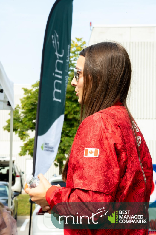 mintpharma's tweet photo. Last week, Olympian Audrey Leduc, Canada's fastest woman &amp; 100m/200m record holder, joined us for a celebratory lunch! We’re proud to have supported her on her journey to the 2024 Paris Olympics, where she broke her own 100m record! Thank you, Audrey, for inspiring us! https://t.co/RZRgDHxdMw