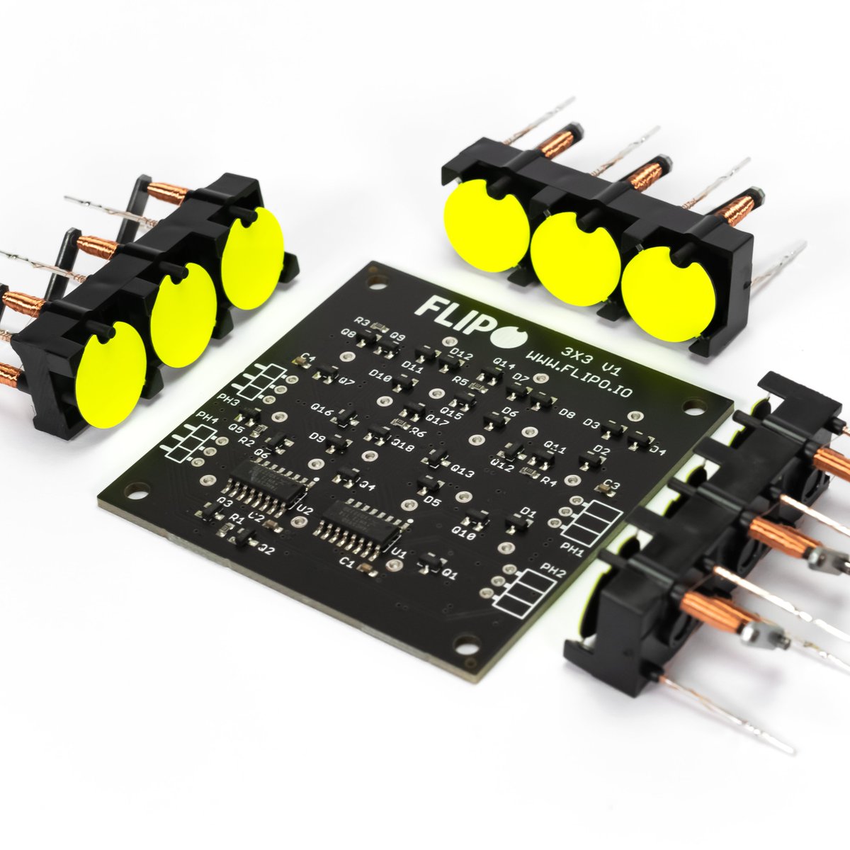 3x3 Flip-disc Display PCB  #pcb #flipdisc #flipdot