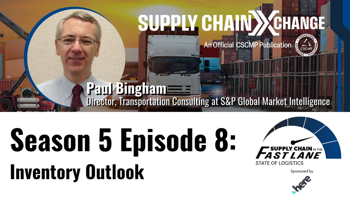 theSCXchange's tweet photo. How are current #inventory levels are affecting the #transportation market? Should we expect to see any changes in the near future? We sit down with @SPGMarketIntel'S Paul Bingham to find out. Listen now: https://t.co/OI0Npmmq3z #logistics #StateofLogistics #supplychain #freight https://t.co/wbf7dsaBiM
