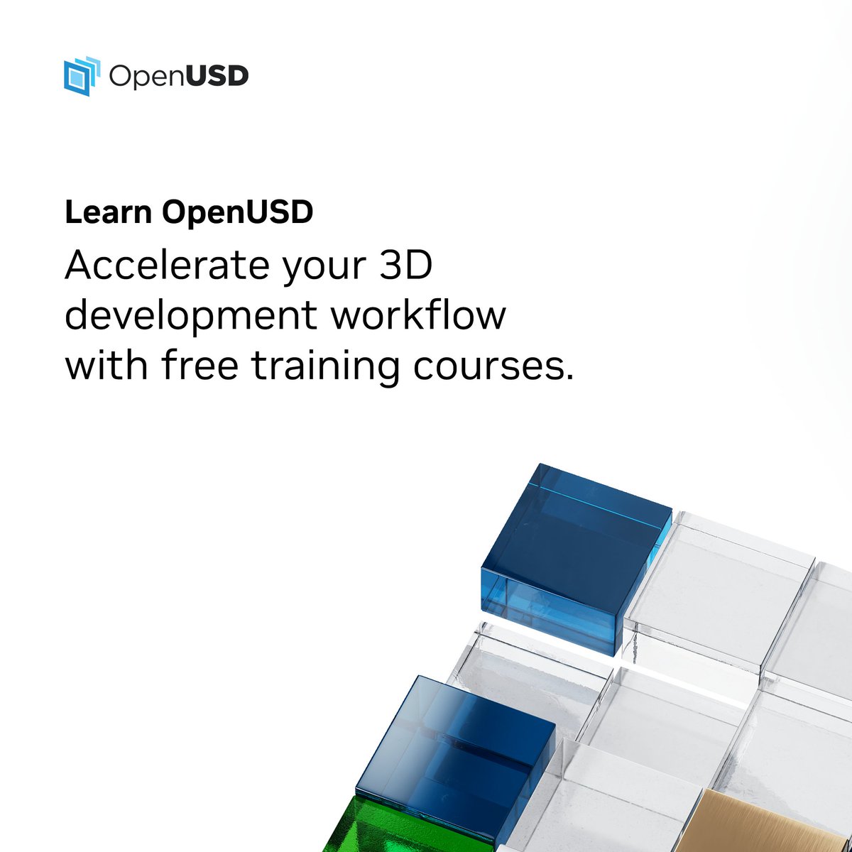 Acerola_t's tweet photo. Hello everyone, I'm still hard at work on my next video but in the meantime NVIDIA has released a set of new free introductory courses called Learn #OpenUSD !

If you saw my last video and were interested in adopting it for your workflow, you should totally check it out! https://t.co/4xz1yflSXe