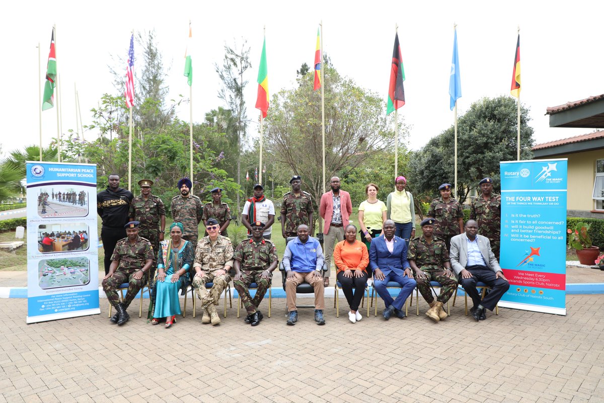 IPSTCKenya's tweet photo. ...The Defence Attaché  Germany, Commander Holger Grossman being a member of the Rotary Club Nairobi South expressed his joy to be part of something that brings the world of peace and security together with that of social engagement and environmental care. He further stated.... https://t.co/qoBOSKScXg