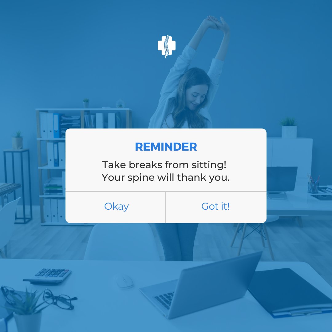 Integra_Health_'s tweet photo. 🛋️ Wellness Tip: If you sit for long periods, take breaks to stand, stretch, and move around every 30 minutes. This helps reduce pressure on your lower back and keeps your muscles active. Your spine will thank you! 🙌
#WellnessWednesday #CovingtonChiro #ChiroTips https://t.co/Ju8KS0ku9X