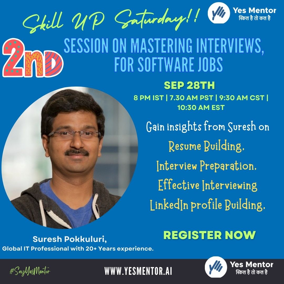 BuildMyCareers's tweet photo. 2nd session on successfully clearing interviews for Software Jobs. Learn directly from Experts for Free and increase your chances of landing your next JOB.
Register using URL https://t.co/ueN0eBIJn4
# interviewtips #tips  #sayyesmentor #fresherjobs #itjobs #aijobs https://t.co/wUJXhBr3id