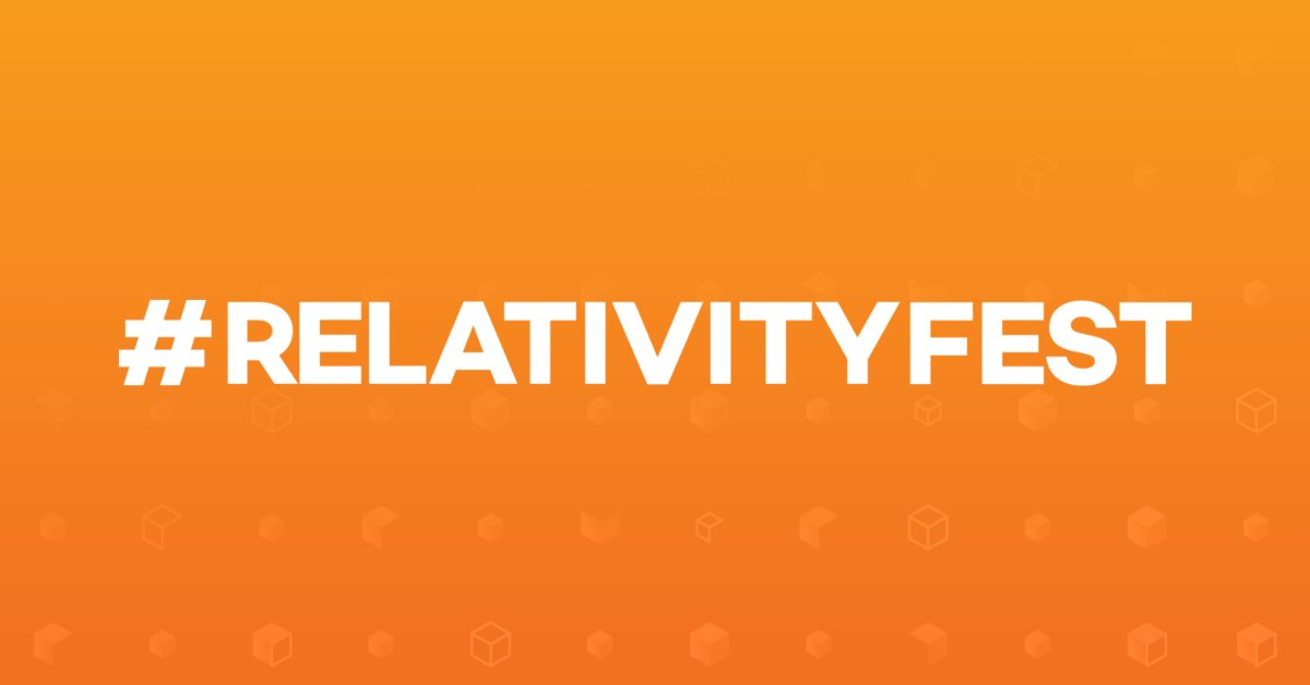 RelativityFest's tweet photo. All the cool kids use the #RelativityFest hashtag. You should too! https://t.co/N2YPr3rgT1 https://t.co/Q8zn8HSzyp