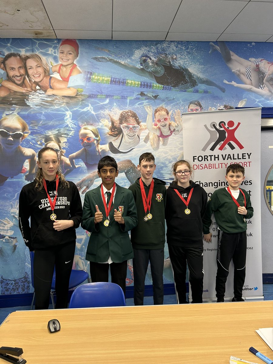 MissKingPE13's tweet photo. Well done to Team St Mungo’s at the Forth Valley Disability Swimming event!💚 https://t.co/Ax58RAY2UZ