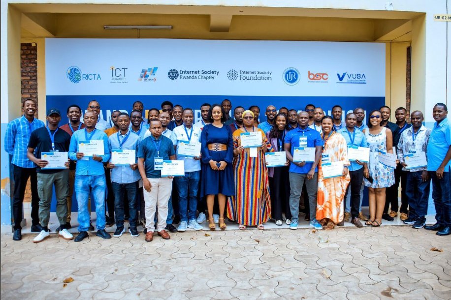 We're thrilled to share that one of our team members has completed the 5-day Rwanda NOG Training 2024 Edition, gaining deep insights into advanced network operations, security protocols, and internet governance.  #RwandaNOG2024 #NetworkOperatorsGroup #Cybersecurity