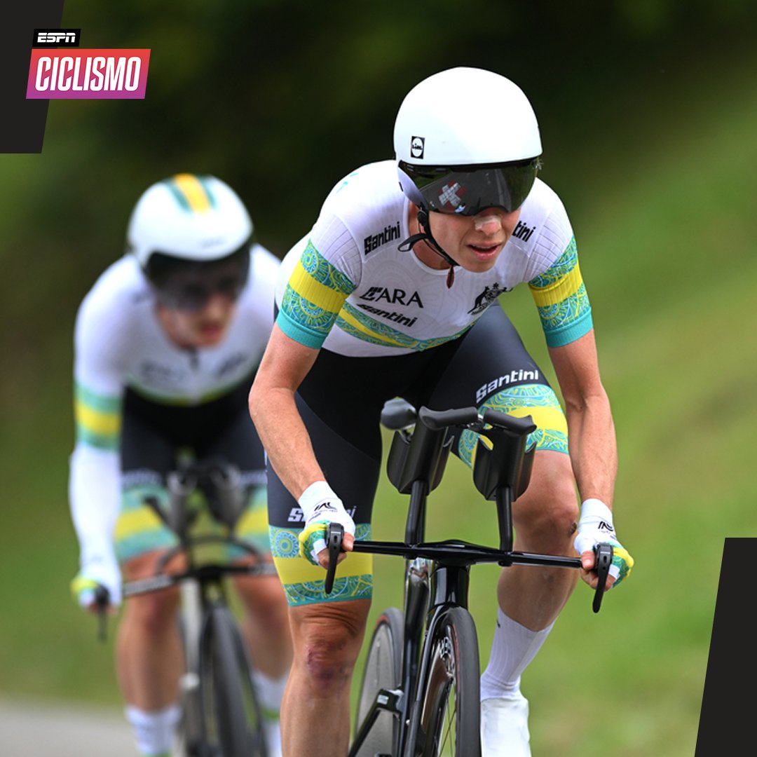 ESPNCiclismo's tweet image. ¡VOLARON! Australia, de la mano de Grace #Brown, Brodie #Chapman, Ben #OConnor, Jay #Vine, Michael #Matthews y Ruby #RosemanGannon se impuso sobre Alemania por 85 centésimas para ganar el Mundial de crono mixta por equipos. Italia completó el podio. 🥇🇦🇺
