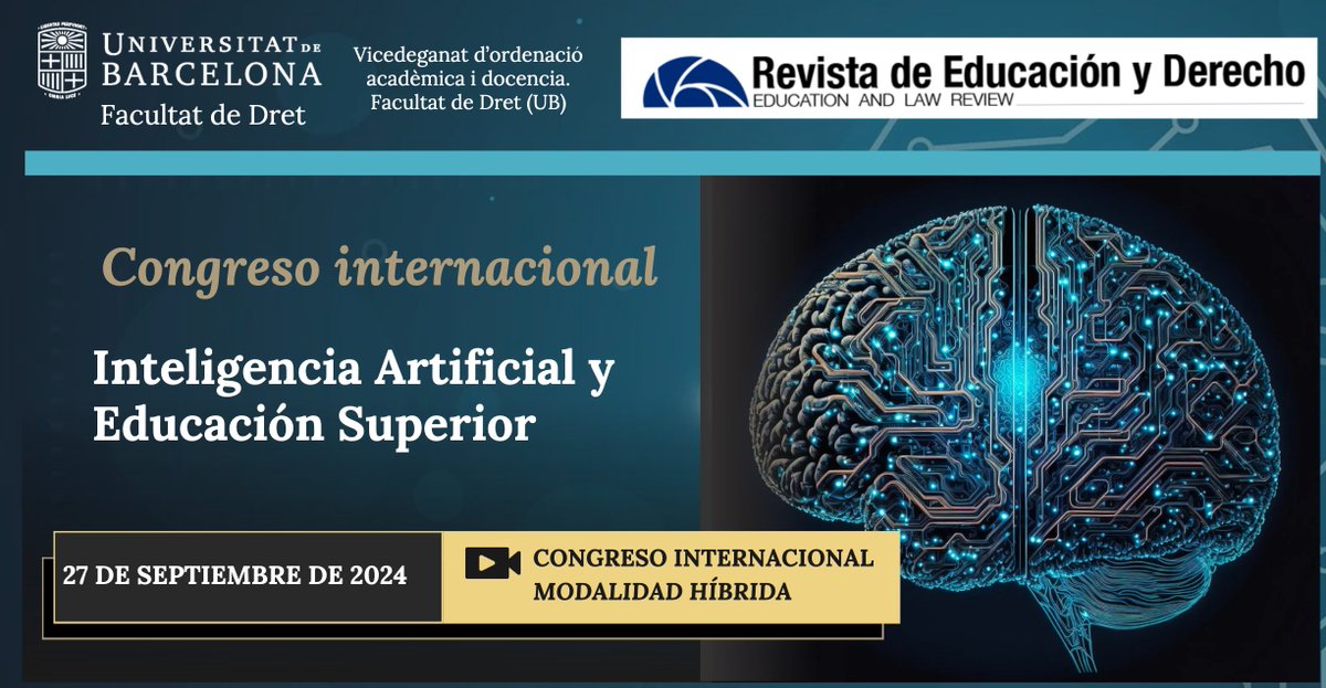 La professora Margalida Capellà, directora del LIDIB, participa en el Congrés internacional sobre IA i Educació Superior amb la ponència "El aprendizaje del Derecho ante los nuevos retos de la inteligencia artificial" ub.edu/portal/documen… <a href="/DerechoUIB/">Facultat de Dret UIB</a> <a href="/UIBuniversitat/">Universitat de les Illes Balears - UIB</a>