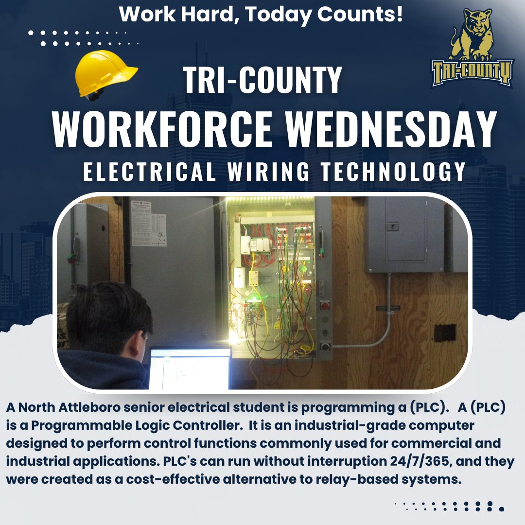 It's Workforce Wednesday! Featuring our Electrical Wiring Technology Program!
#workhardtodaycounts