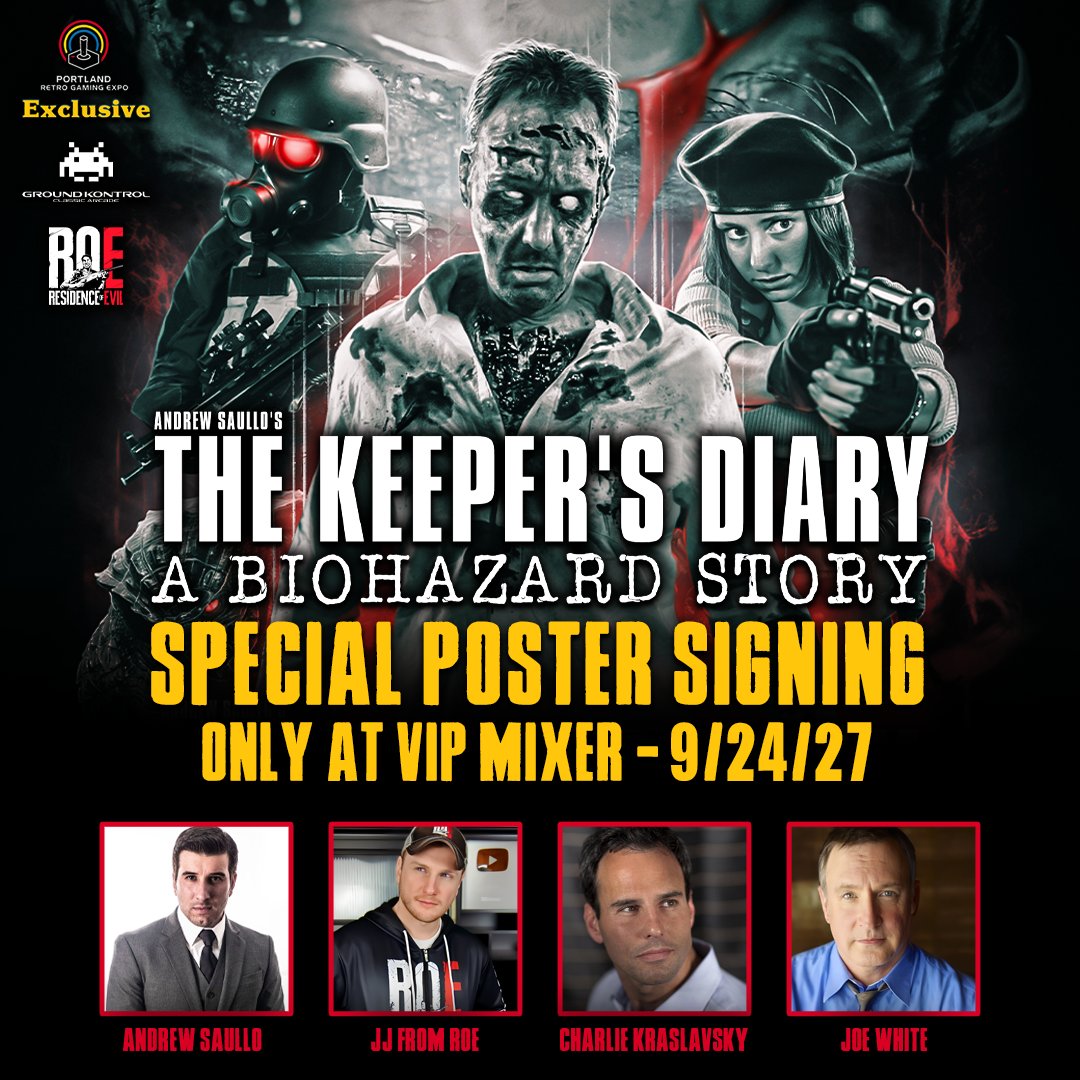 RESIDENCE of EVIL (@roenetwork) on Twitter photo Exciting news! ๐ข ROE's <a href="/jjfromroe/">J.J. | ROE Network</a> and <a href="/AndrewSaullo/">Andrew Saullo | ROE Network</a> will be joining Charlie Kraslavsky, Greg Smith, and Eric Pirius at the <a href="/RetroGamingExpo/">Retro Gaming Expo</a> this weekend in Portland, Oregon! ๐ฎ
Andrew, JJ, Charlie, and Joe Whyte will also be signing posters for The Keeper's Diary at the VIP Exciting news! ๐ข ROE's <a href="/jjfromroe/">J.J. | ROE Network</a> and <a href="/AndrewSaullo/">Andrew Saullo | ROE Network</a> will be joining Charlie Kraslavsky, Greg Smith, and Eric Pirius at the <a href="/RetroGamingExpo/">Retro Gaming Expo</a> this weekend in Portland, Oregon! ๐ฎ
Andrew, JJ, Charlie, and Joe Whyte will also be signing posters for The Keeper's Diary at the VIP