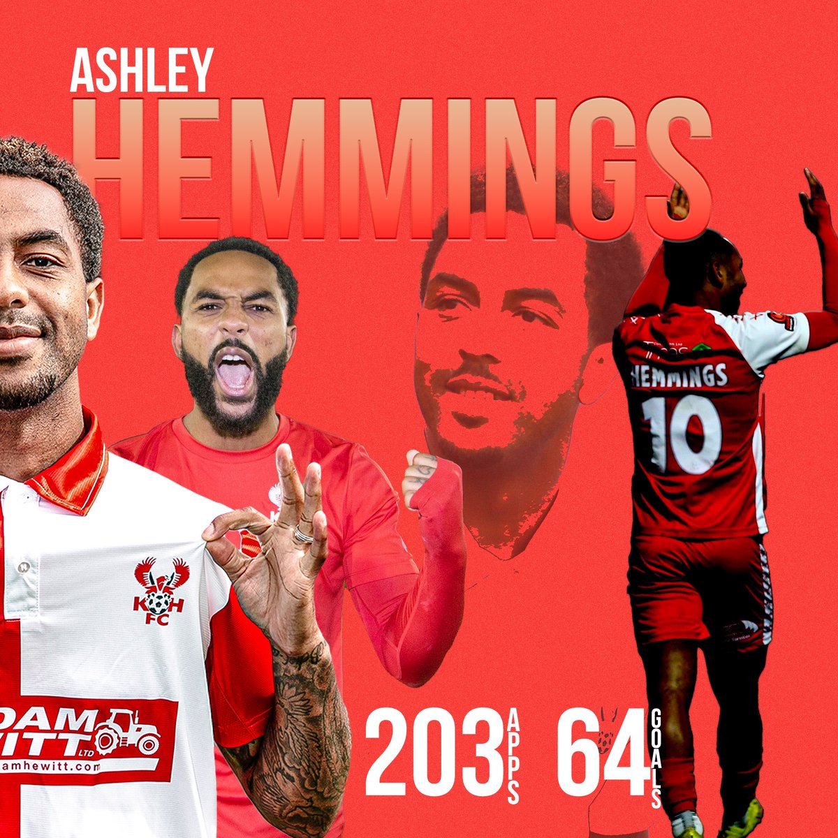 Aj__hemmings's tweet photo. 200+ appearances for this amazing club 🤩 Thanks to everyone who has been a part of this journey and supported me throughout it. We keep going harriers 🦅 @khfcofficial ❤️ https://t.co/yBnLOslkrN