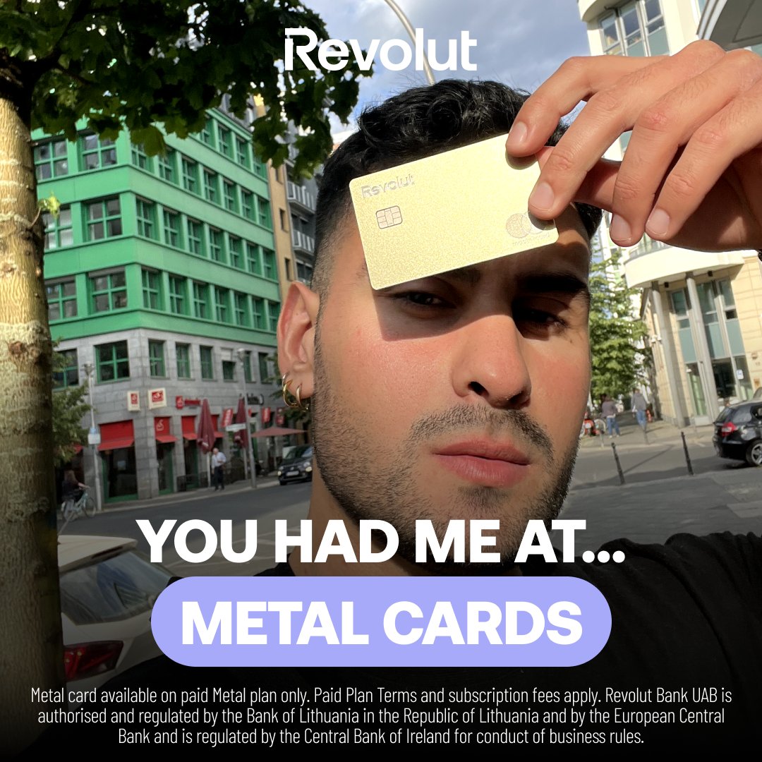 Revolut's tweet photo. For those who want more from their money, there’s Revolut. Open an account today — it only takes minutes 🙌