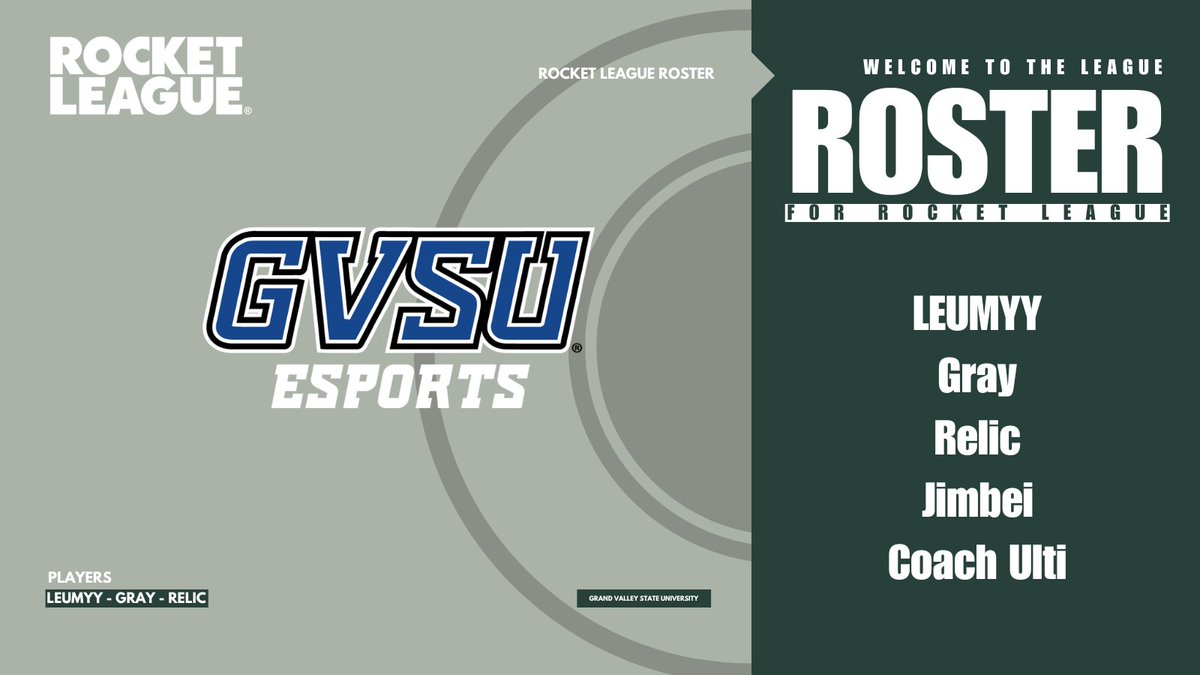 🚨WELCOME TO THE LEAGUE🚨

We're proud to announce that <a href="/GVSUEsports/">GVSU Esports</a> has returned for its second season at Great Lakes CRL! 

<a href="/leumyy/">LEUMYY</a> 
@realgraybon 
<a href="/NickMiller_RL/">RelicRL</a>
<a href="/EthanPCHS/">Ethanzzz🇺🇸</a> 

Welcome back to Great Lakes CRL, Grand Valley State University!

#GreatLakesCRL #Esports #Season3