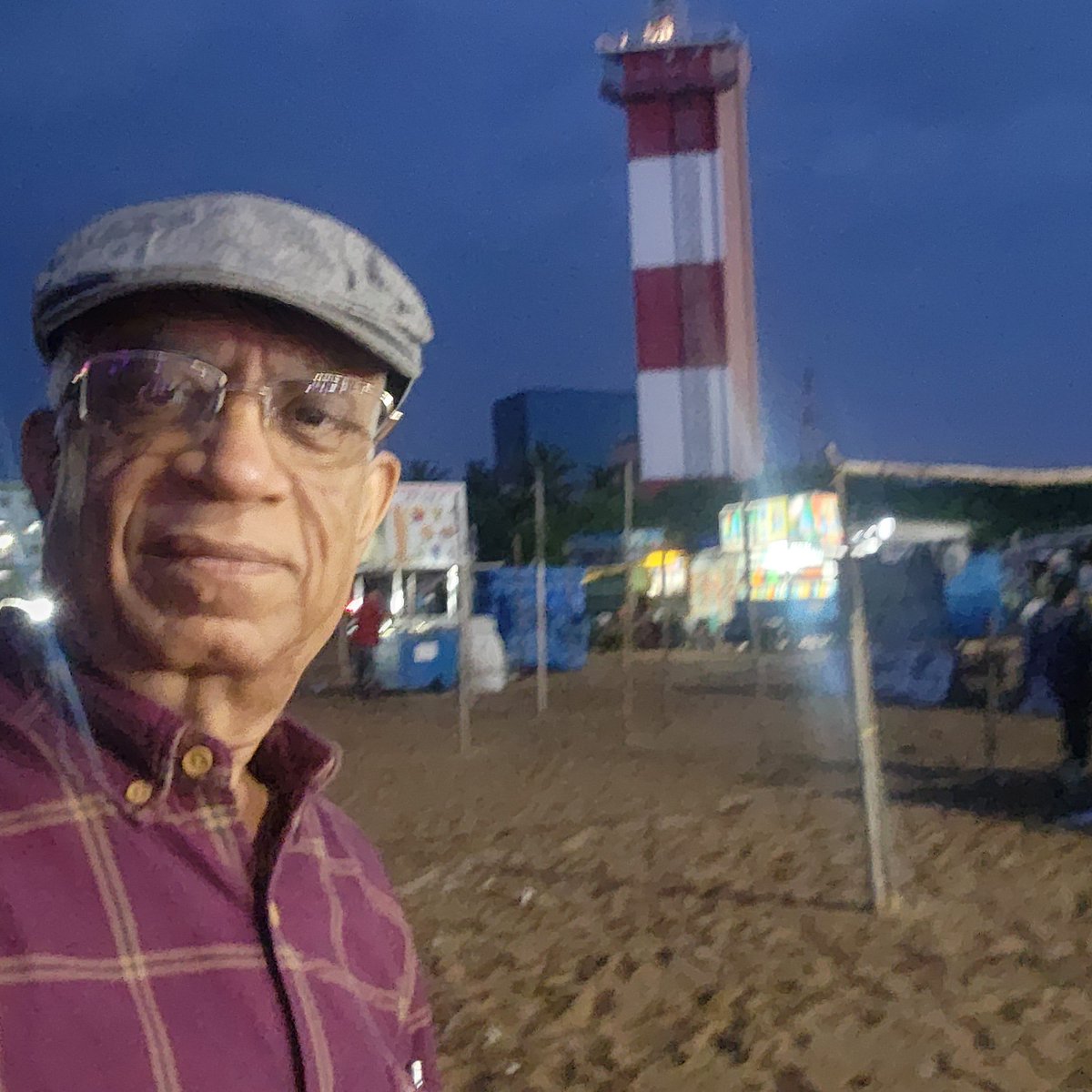 At Marina Beach Light house just now