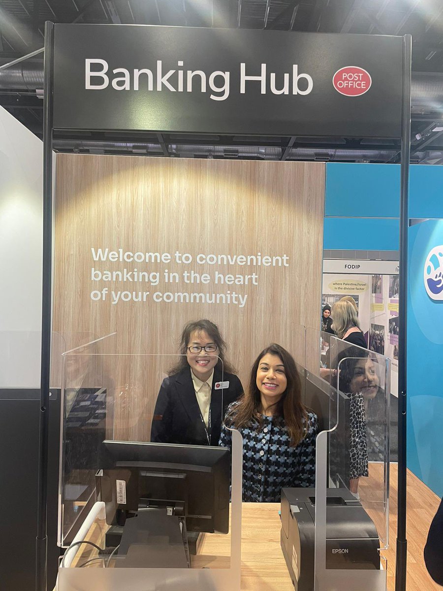 A pleasure to visit the <a href="/PostOffice/">Post Office</a>’s Banking Hub stand at Labour Conference, highlighting the vital in-person banking services that these hubs are providing across the country.

This Government is committed to rolling out 350 banking hubs in this Parliament.