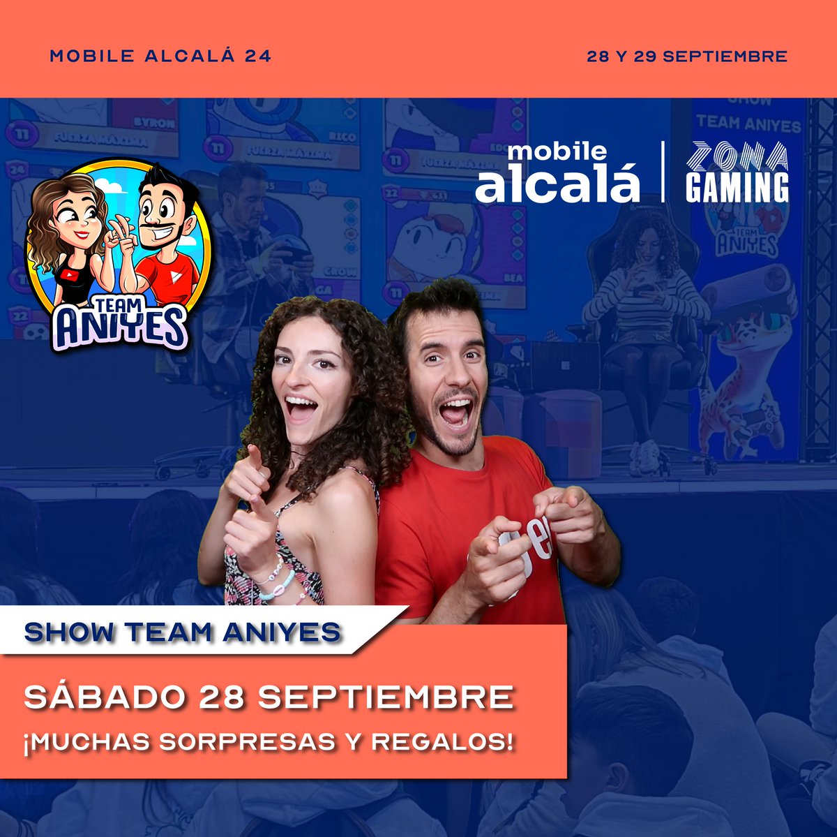 Yes (@myyes_) on Twitter photo ✅ NOS VEMOS EL SÁBADO ✅
📢 Show Team AniYes, día 28, a las 17.30 en Plaza de Cervantes, Alcalá de Henares
💙Evento Play Mobile Alcalá ¡GRATIS!
<a href="/playgenpro/">Play Generation</a> <a href="/Mobile_Alcala/">Mobile Alcalá</a> ✅ NOS VEMOS EL SÁBADO ✅
📢 Show Team AniYes, día 28, a las 17.30 en Plaza de Cervantes, Alcalá de Henares
💙Evento Play Mobile Alcalá ¡GRATIS!
<a href="/playgenpro/">Play Generation</a> <a href="/Mobile_Alcala/">Mobile Alcalá</a>