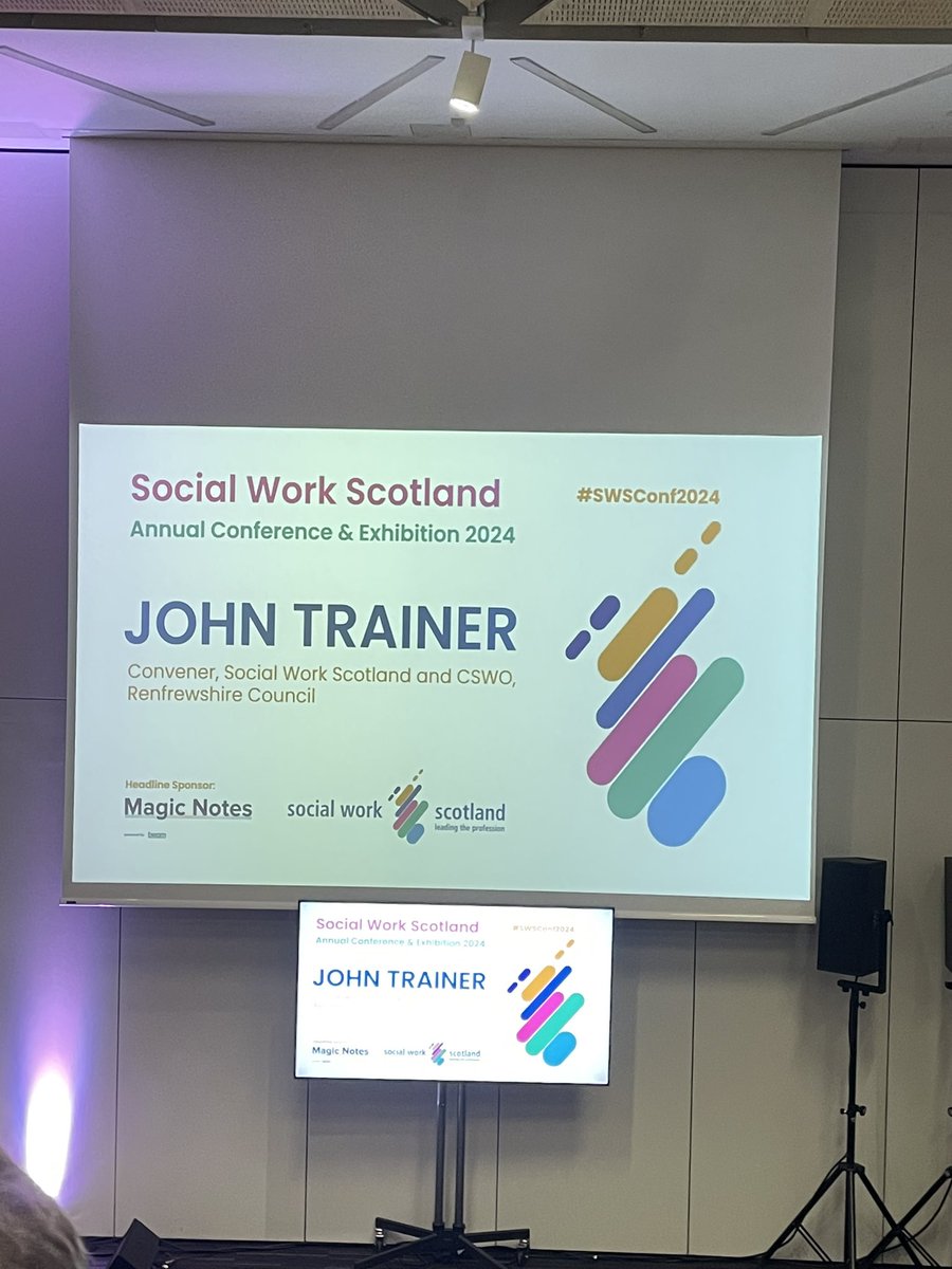 Very inspirational talk by John Trainer at the SW Scotland annual conference… fantastic reminder of why so many of us were attracted to this profession - to help, support and advocate for people who may be vulnerable or isolated. #swsconf2024