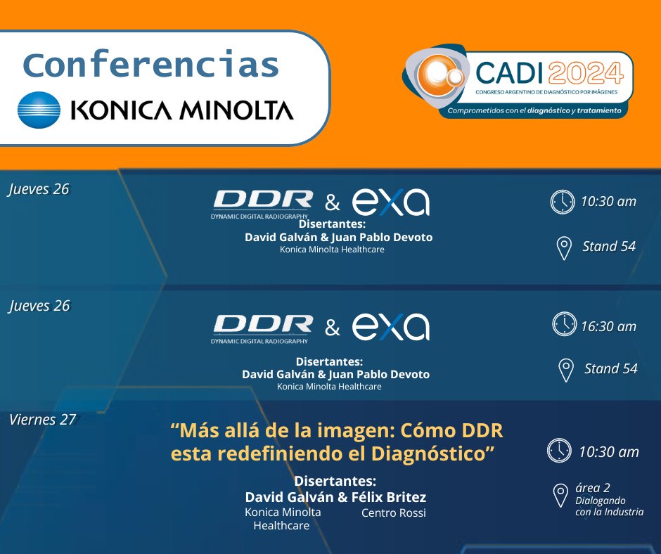 KonicaMinoltaLA's tweet photo. ¡Faltan pocas hora para que comience el @CadiArgentina! Guarda este publicación para que tengas a la mano nuestra programación académica y puedas descubrir más de nuestras soluciones en el stand #57.
#CADI2024 https://t.co/ZQEAwfzib1