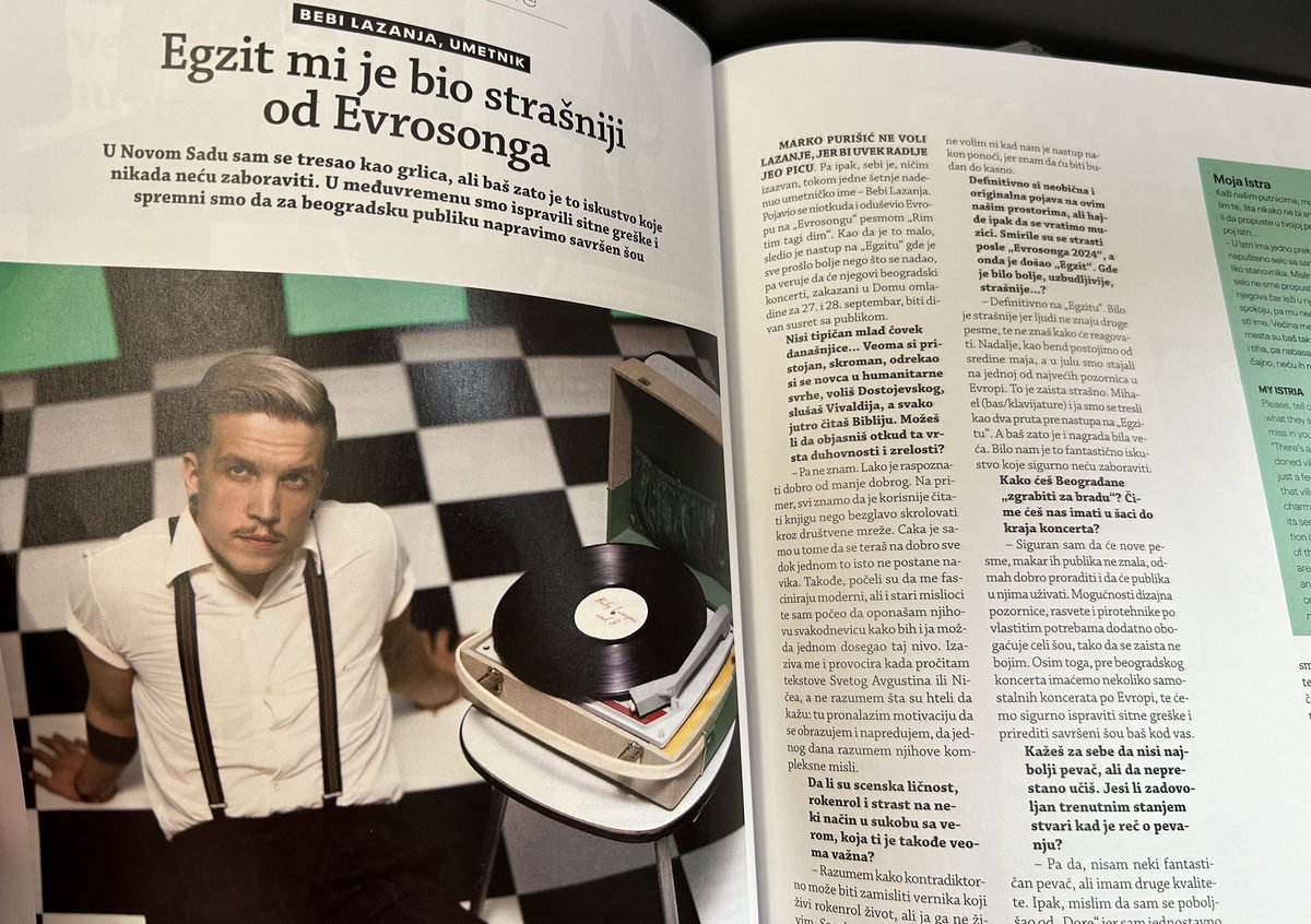 Baby Lasagna is the airplane Magazine on my flight