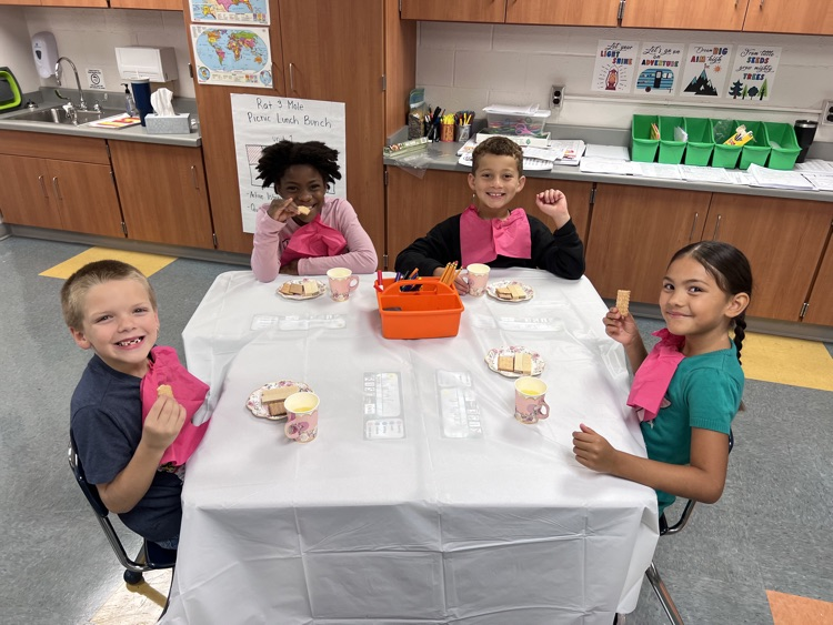 Time to ParTea! 3rd grade held a Tea Party to celebrate students hard work throughout CKLA unit 1: Classic Tales. <a href="/AACountySchools/">AACPS</a> #BelongGrowSucceed