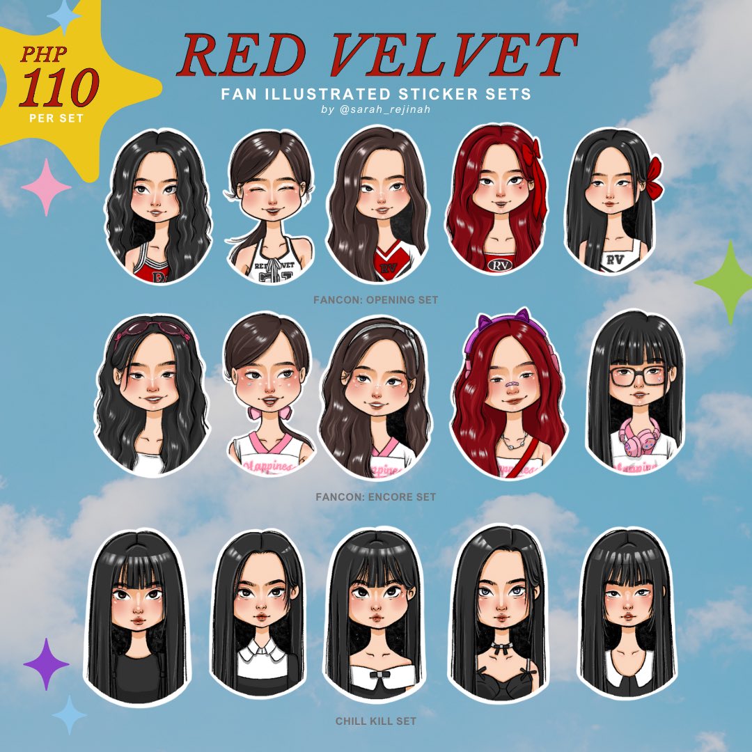 sarah_rejinah's tweet photo. WTS LFB PH

Red Velvet Fan Illustrated Photocards, Sticker Sets and Keyrings by @sarah_rejinah 

Pls reply if inch 
Order form and shipping details to follow
Pero mas maganda if mapush fan zone para less na sf

Like and RT 🫶 https://t.co/FXcnL5Ndp4