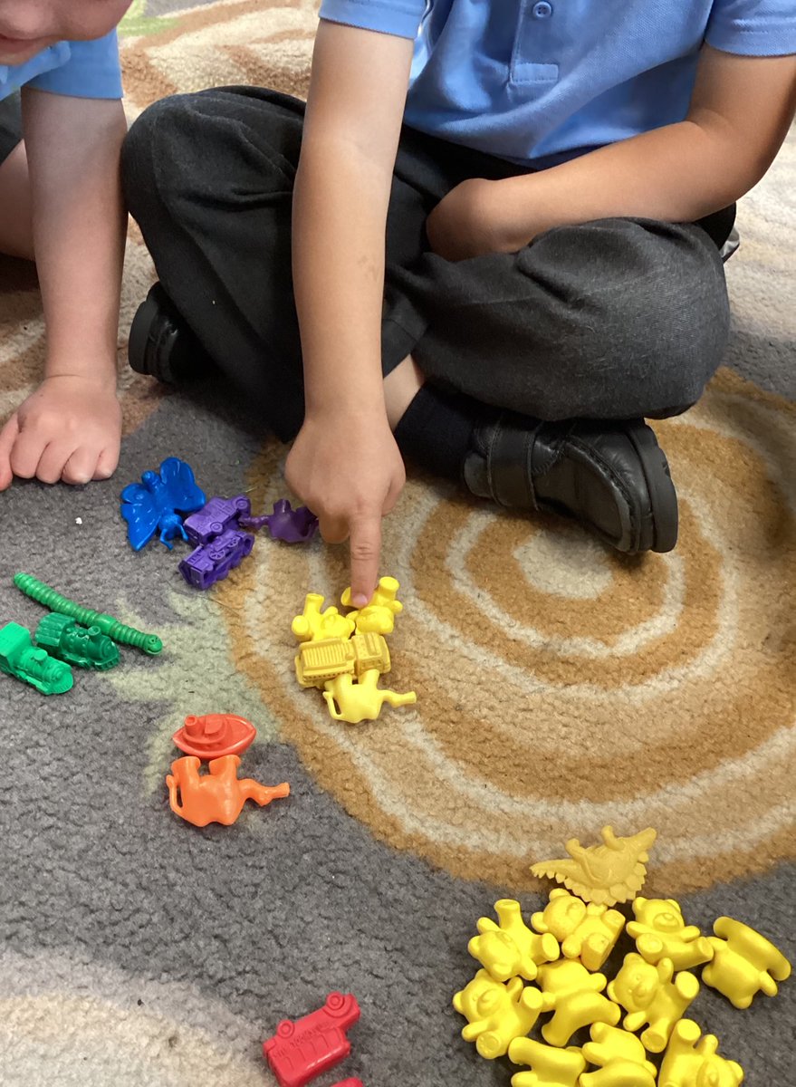 Today in Maths the children sorted objects in different ways.