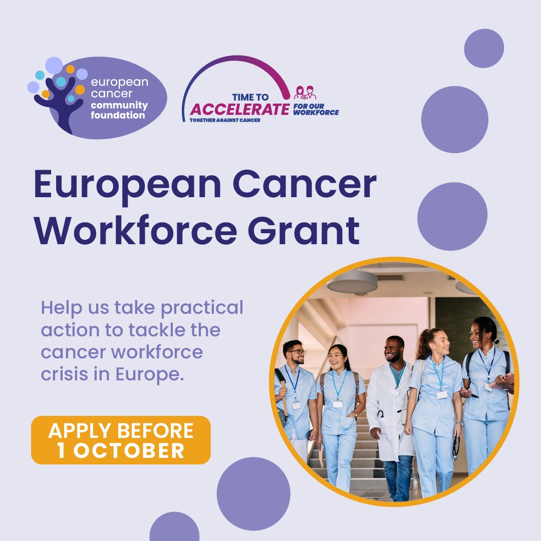 Less than a week left to apply for the European Cancer Workforce Grants 📢 

Designed to tackle critical issues, the Fund will award up to €20,000  to pilot projects improving working conditions and patient care. 🔬

More on the application procedure 👉lnkd.in/eHCnf9dH