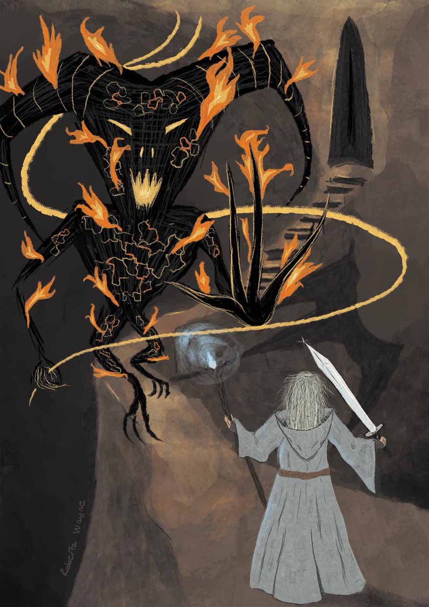 Gandalf y Balrog
¡Soy siervo del Fuego Secreto, administrador de la llama de Anor! ¡Tu Fuego Oscuro es en vano! ¡Llama de Udûn! ¡Vuelve a la Sombra! ¡NO... PUEDES... PASAR!
#tlotr #thelordoftherings #tolkien #losanillosdelpoder #elseñordelosanillos #illustrationart