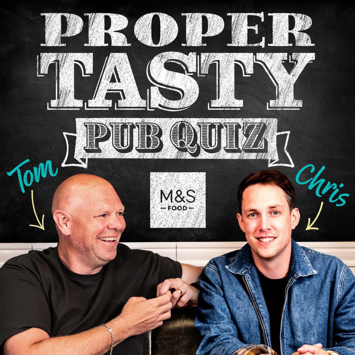 Grab your score sheets, pick your team name &amp; play along with Tom Kerridge and <a href="/chrisstark/">Chris Stark</a> in new podcast, Proper Tasty Pub Quiz.

Celeb guests join them at Tom’s pub for good grub, laughs and friendly competition… Brought to listeners by M&amp;S Food and produced by <a href="/thisislisten/">Listen</a>