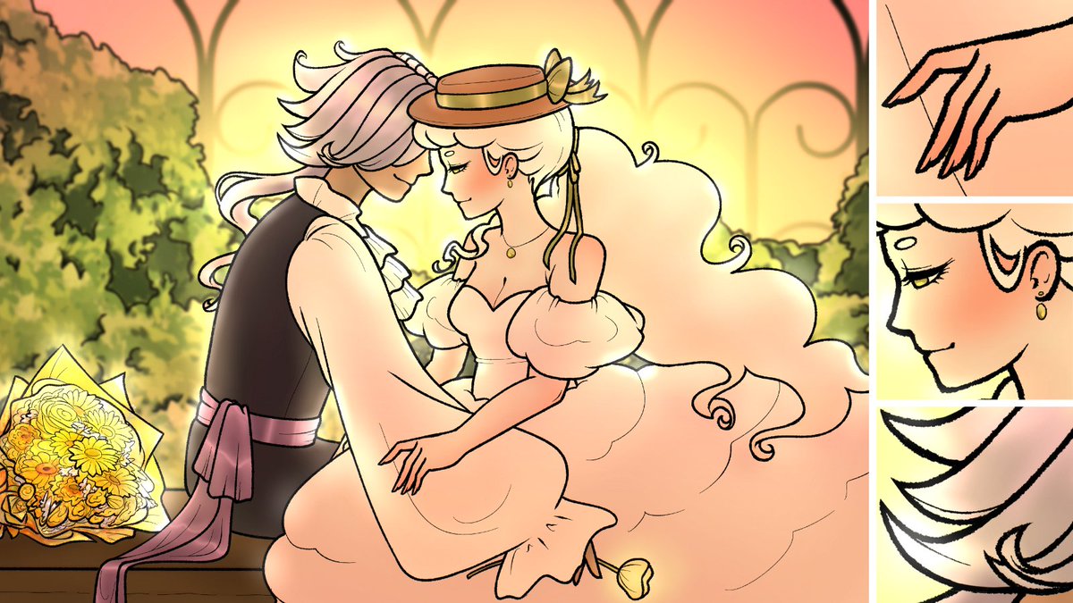 c0mm I just finished for @BeeweeCrover of them and their OC dandelion 💖