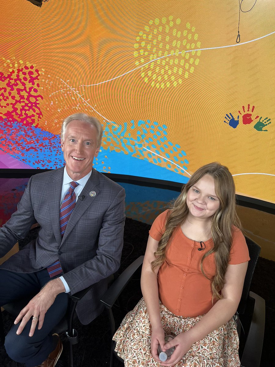 Busy Monday with Raynie Clark and Emmy Cole, Hyundai Hope On Wheels National Youth Ambassadors, appearing on television and radio shows to promote awareness of the need for more funding of pediatric cancer research. 

Raynie and Emmy are amazingly talented ambassador!