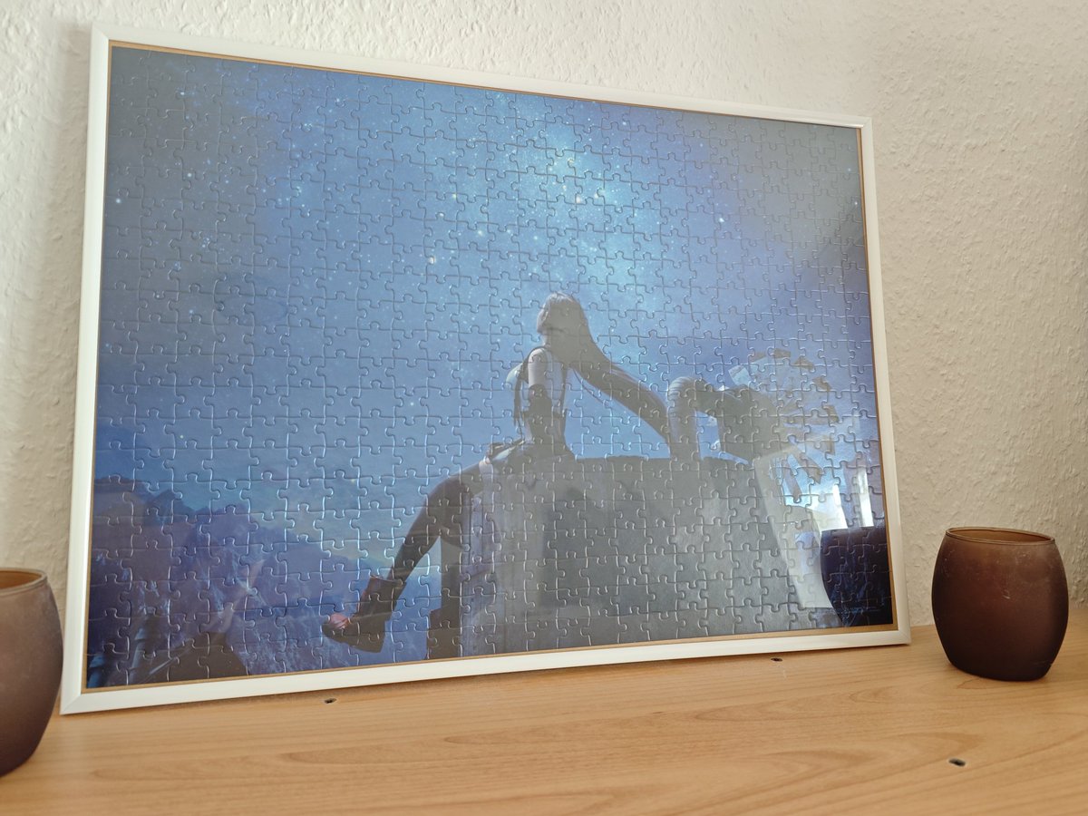 SimnesTumblr's tweet image. Finished 🥰 so pretty but also really hard thanks to all the blue sky pieces 😅 worth it though ✨ #Tifa