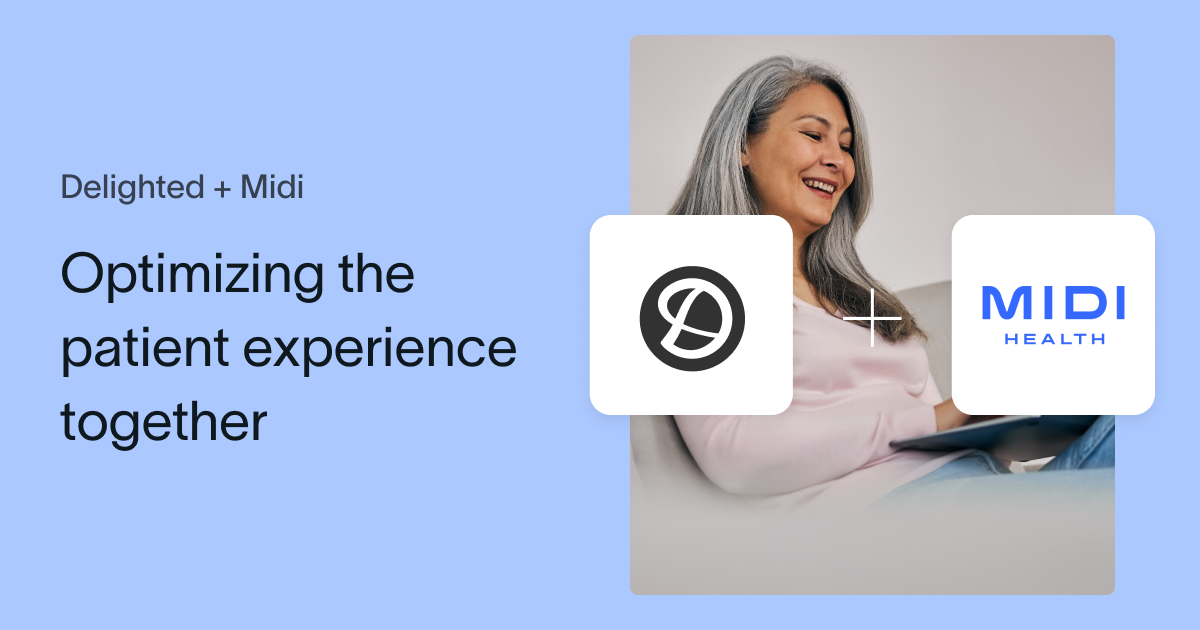 🩺 🗣️ Collecting patient feedback is easier than ever thanks to Delighted Surveys. From NPS, CSAT, to overarching patient research, learn how Midi takes women’s healthcare to the next level with the help of a seamless survey program: dl.ht/47Eh71I
