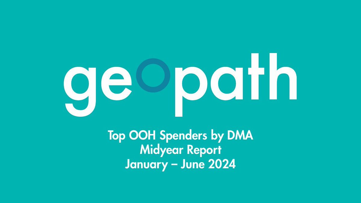 The Top OOH Spenders by DMA Q2 2024 and the Top OOH Spenders by DMA Midyear 2024 reports are now available! These reports leverage Vivvix data to summarize OOH ad spending across 100+ DMAs nationwide.

Log into GeekOUT Library  to access these reports: buff.ly/2Xu8rJU