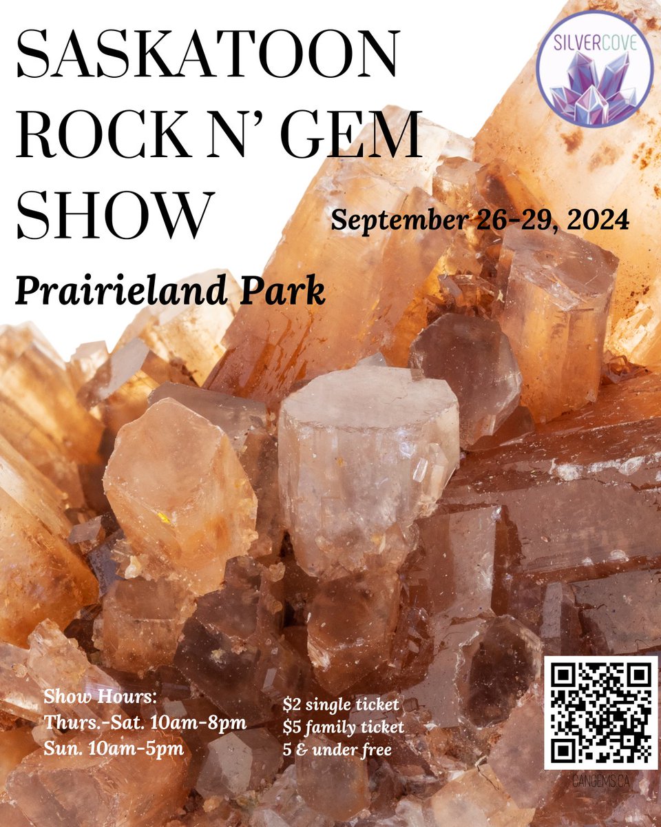 We are here and setting up for the Saskatoon Rock N' Gem show.
Open tomorrow from 10am-8pm

#saskatoon #saskatoonrockngemshow #saskatoonprairielandpark #saskatoonevents #saskatoonrockngemshow #SilverCove #SaskatoonEvents