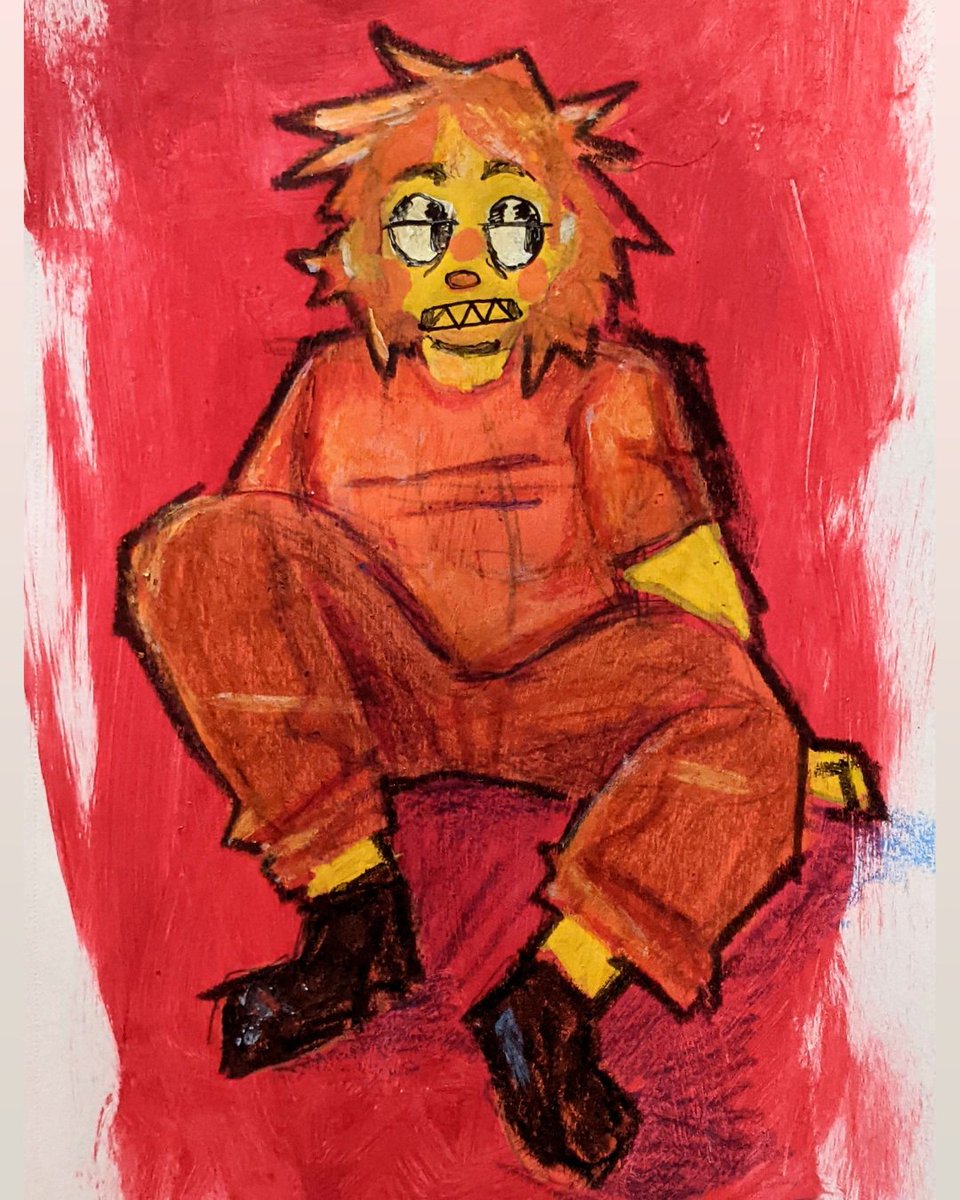 Leftover paint and box of crayons, cant get any betta than this #mixedmedia #artist