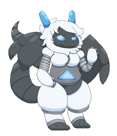 Commission for Zeph featuring their big thigh robotic character.