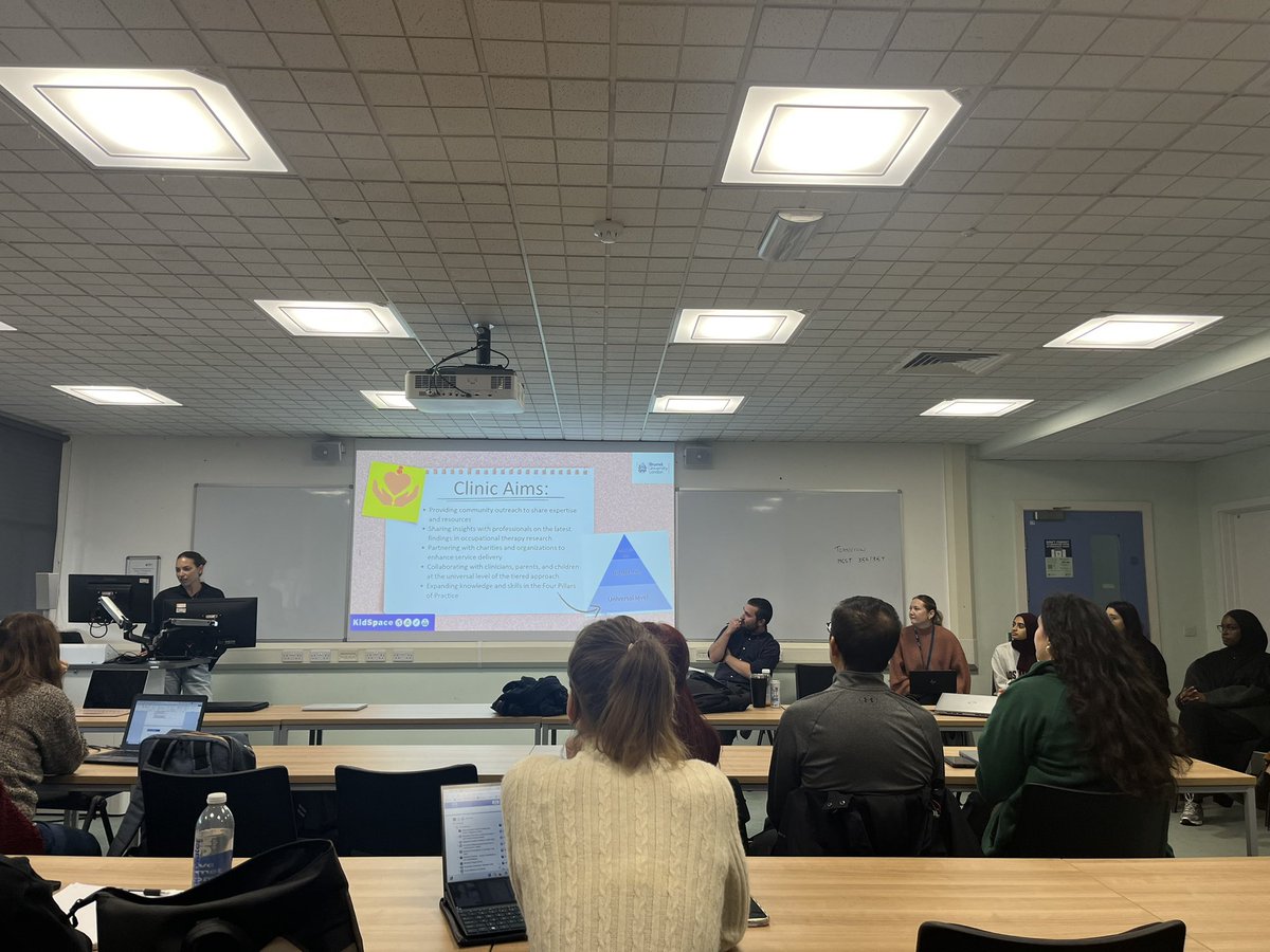 Dr. Mellissa Prunty (@mellissaprunty) on Twitter photo So proud of this work. Our MSc OT students presenting on the projects they delivered during their summer placement in our Kidspace children’s OT research clinic. Excellent impact into local areas of need incl camps, research projects & videos for NHS <a href="/Bruneluni/">Brunel University of London</a> <a href="/OTatBrunel/">London School of OT</a> So proud of this work. Our MSc OT students presenting on the projects they delivered during their summer placement in our Kidspace children’s OT research clinic. Excellent impact into local areas of need incl camps, research projects & videos for NHS <a href="/Bruneluni/">Brunel University of London</a> <a href="/OTatBrunel/">London School of OT</a>