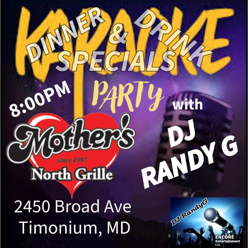 It’s time to grab the mic and show off your skills at Karaoke Night with DJ Randy G!  
Join us tonight at 8 PM for all the fun and sing your heart out with your favorite tunes. We’ve got the drinks, the vibes, and the stage waiting for you!
