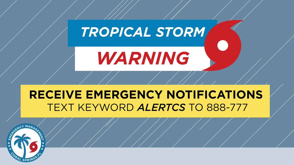 Due to the impacts of Hurricane Helene, all of Broward County is under a Tropical Storm Warning. For all information or impacts related to this storm visit CoralSprings.gov/Helene