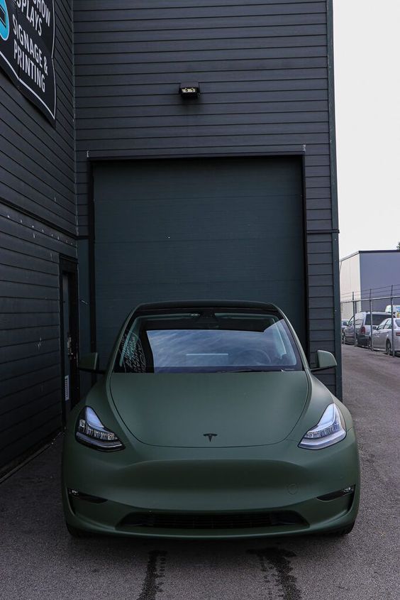 Tesla Model Y Wrap Military Green