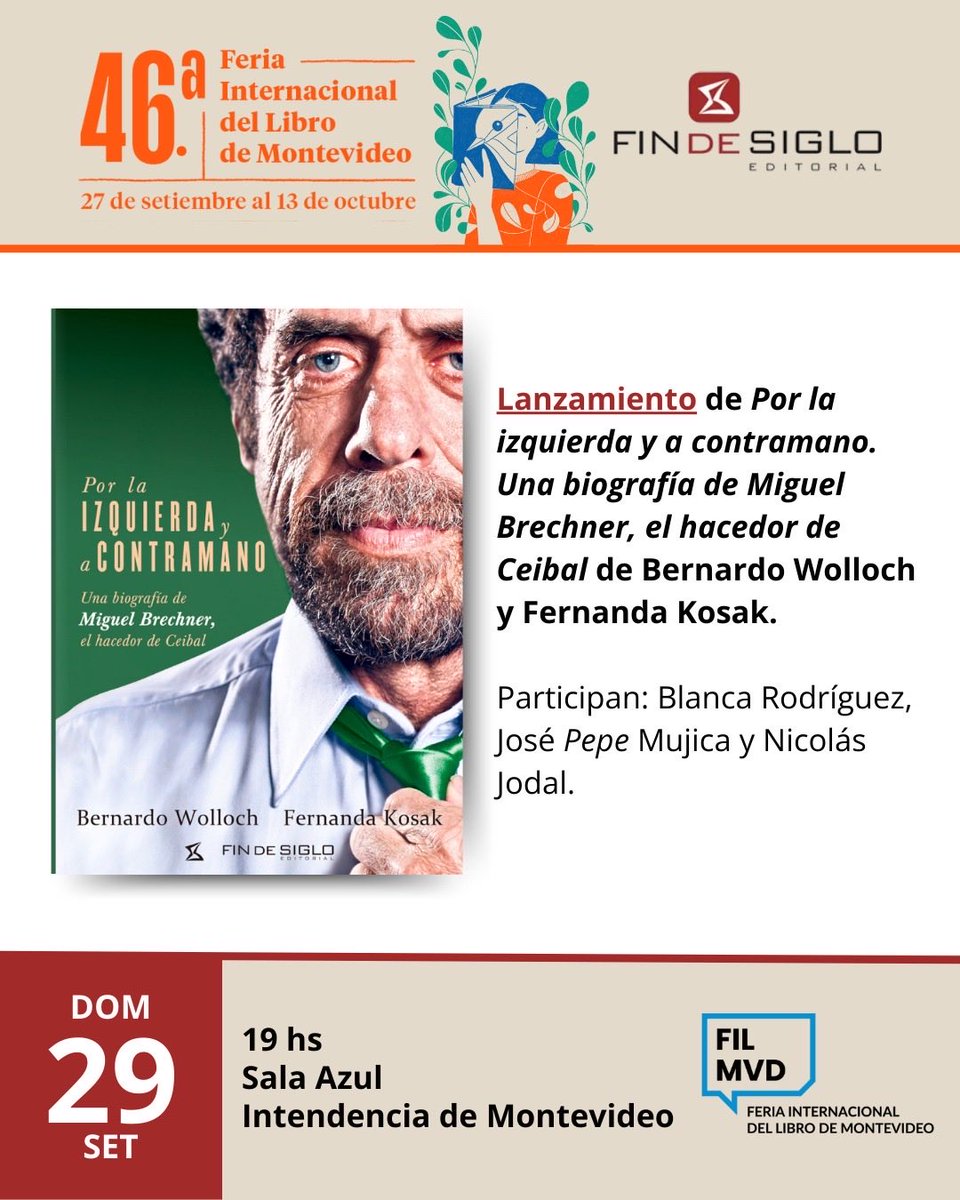 A todos los funcionarios de ⁦<a href="/Ceibal_Uy/">Ceibal</a>⁩ los quiero invitar al lanzamiento de este  libro de entrevistas que me hicieron ⁦⁦<a href="/wolloch/">Bernardo Wolloch</a>⁩ ⁦<a href="/ferkosak/">Fernanda Kosak</a>⁩ ⁦. Uds son parte fundamental de lo construido