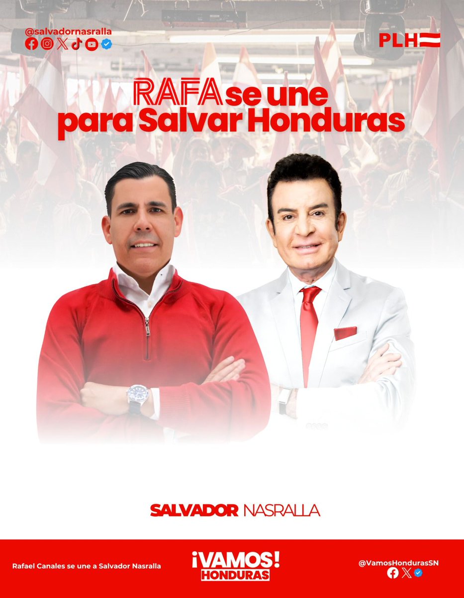 Cada día Nuestro Movimiento  se fortalece hoy más que nunca la esperanza es ROJO, BLANCO Y ROJO🇱🇻 ¡SUMAR, UNIR, VENCER! <a href="/IroshkaElvir/">Iroshka Elvir Diputada</a> <a href="/SalvaPresidente/">Salvador Nasralla</a> <a href="/josuecolindres_/">Josue Colindres</a> <a href="/Jhosytoscano/">Jhosy Toscano</a>