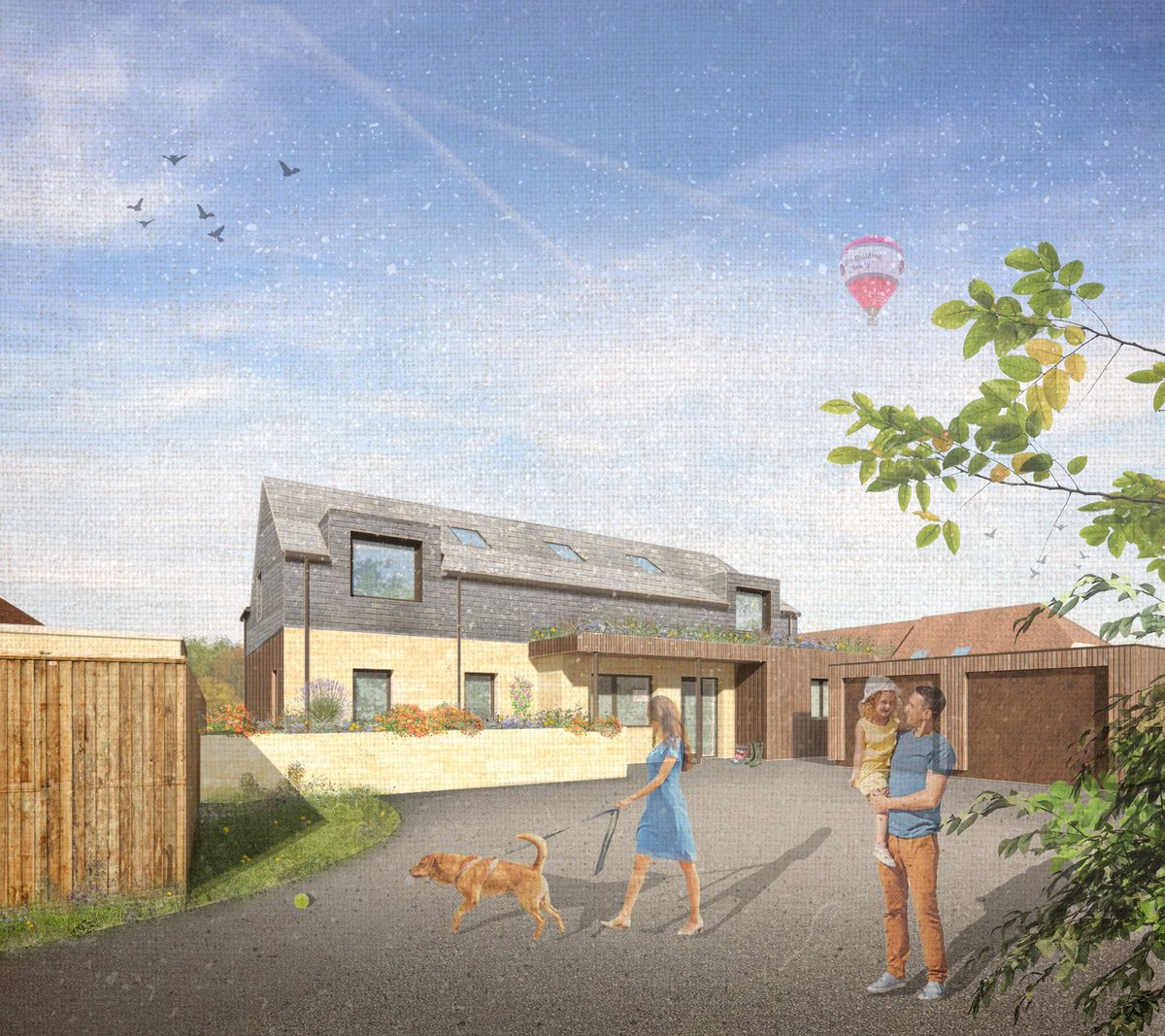 Planning application submitted for the extension of a bungalow in Bath including a first floor. The dwelling will see new external material as part of the radical transformation.