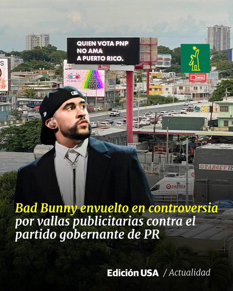 🇺🇸| #DiarioLibreUSA | Elecciones, controversia y vallas publicitarias: la historia detrás de Bad Bunny y el Partido Nuevo Progresista

🔗 ow.ly/I1ZK50TvrN6

#DiarioLibre #BadBunny #VallasPublicitarias