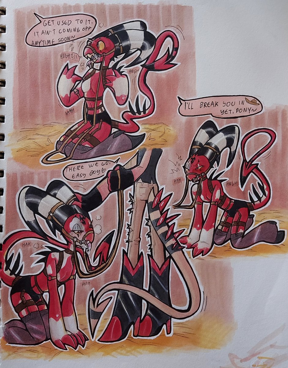 Horseplay 🐴 Striker got a cute new pony 🩷
.
.
.
Old horseplay/petplay drawings I decided to finally finish 🫰#helluvaboss #HelluvaBossBlitzø #idkwhatstrikerxblitziscalled